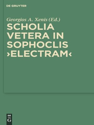 cover image of Scholia vetera in Sophoclis "Electram"